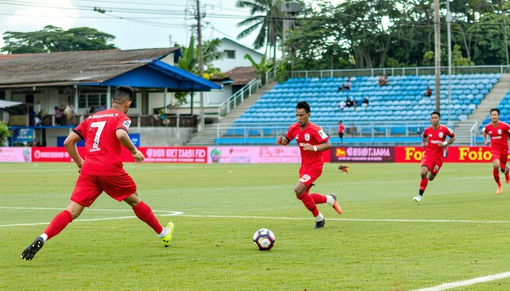 Indonesian football match in action